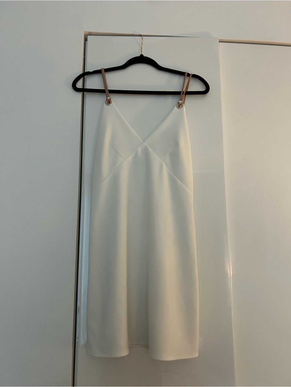 ZARA Cream Slip Dress | Strappy Minimalist Dress Small